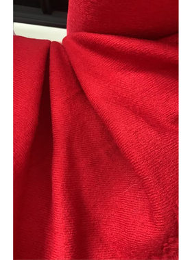 G&CC 羊毛面料红色斜纹夹克外套布料幅宽140CM 370G/M意大利进口