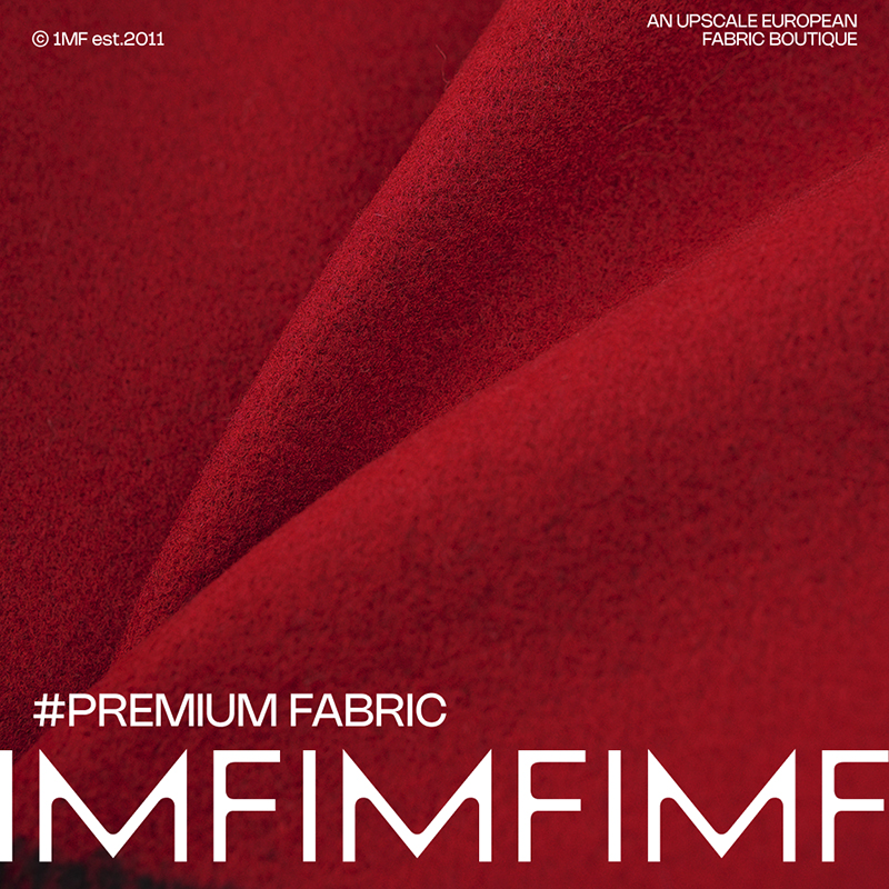 G&CC双面双层可剥外套大衣蓝红羊毛布 幅宽142厘米 710G/M