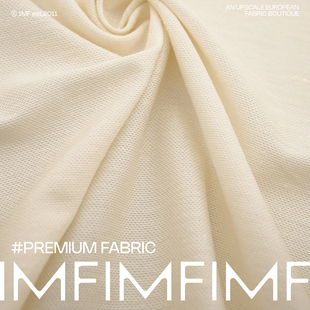 面料 白色弹力服装 幅宽157CM 369G 意大利进口 AGN 棉亚麻混纺