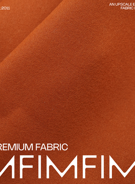 AGN WS 羊绒面料橙色双层可剥布 宽155CM 488G/M 意大利进口