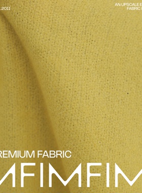 AGN面料 羊毛加马海毛黄色服装面料 宽140CM 意大利进口 P14