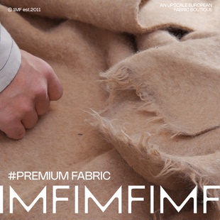 哥伦布 560G 宽150CM 意大利直邮 羊绒羊驼交织卡其色松软面料