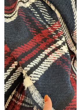 JT羊毛+马海毛+棉+时装+格纹面料宽146CM意大利进口TF-422