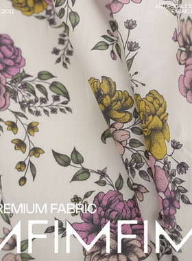 印染玫瑰B 英国品牌LIBERTY tana Lawn 长绒棉布幅宽136CM 104G/M