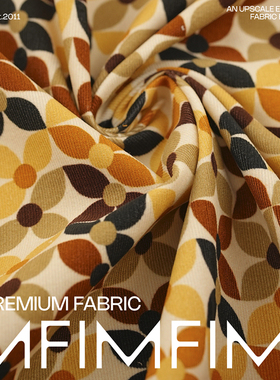 PINTO棉灯芯绒柔软铜钱花衬衫连衣裙面料 意大利进口