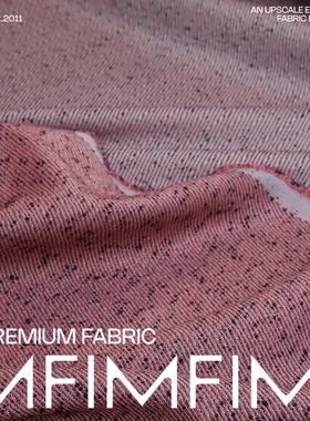 佩里斯恋人 真丝羊毛时装混纺红色底黑点点面料 宽130CM 256G/M