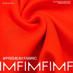 羊绒面料橘色服装 布料 787G 意大利进口 幅宽150CM JIS