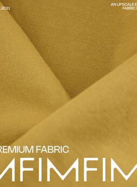 JIS面料 棉混纺 单面磨毛秋香绿色风衣外套面料 宽115CM