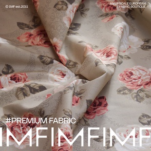 235G 宽148CM M意大利直邮 .CO棉质面料玫瑰花印花布 M家面料