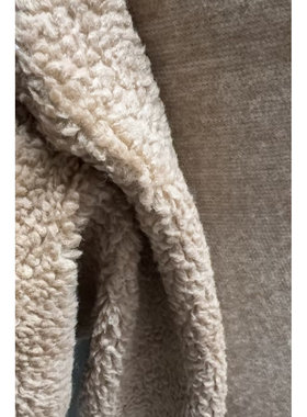 G&CC羊毛针织泰迪面料棕色外套大衣马甲布 幅宽120厘米 320G/M