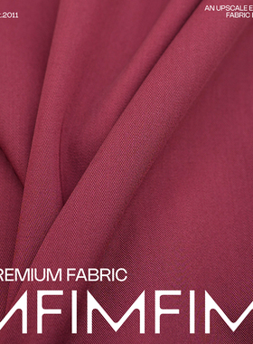 G&CC  羊毛安哥拉红色垂坠裤子衬衫面料 宽150CM 意大利进口