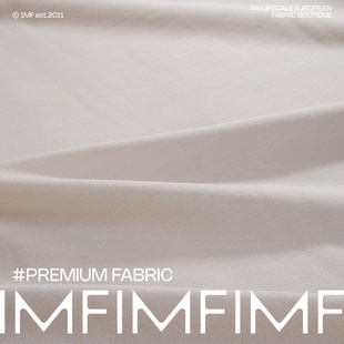 G&CC面料 羊毛绉纱面料米白色强缩纹路布料宽140CM 意大利直邮