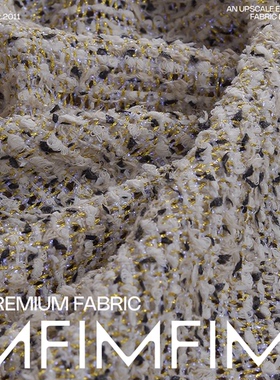 英国LINTON林顿粗花呢XX30827 棉亚麻交织小香面料 宽144CM400G/M