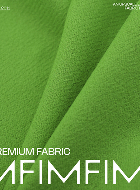 G&CC 羊毛面料绿色外套服装布料 幅宽150CN 660G/M 意大利进口
