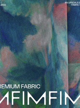 意大利进口 PINTO .CO棉质绒布印花服装面料 宽140CM 407G/M