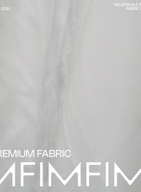 意大利制造  棉质面料白色纯色微弹服装布料 幅宽150CM 约300G