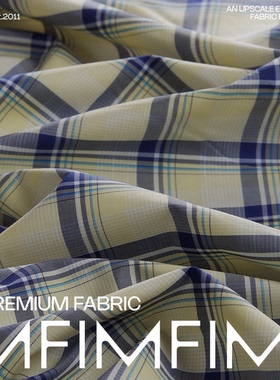 1MF秒杀 BRB原厂 棉+醋酸面料黄色调服装布料 幅宽140CM 166G/M