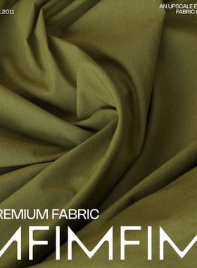 棉+时装面料 军绿色衬衫连衣裙布料面料 幅宽145CM