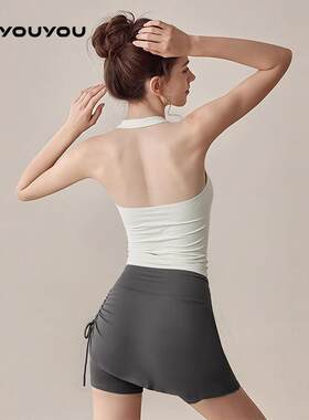 义乌市湉雅服饰有限公司瑜伽服女美背运动内衣挂脖一体式瑜伽背心