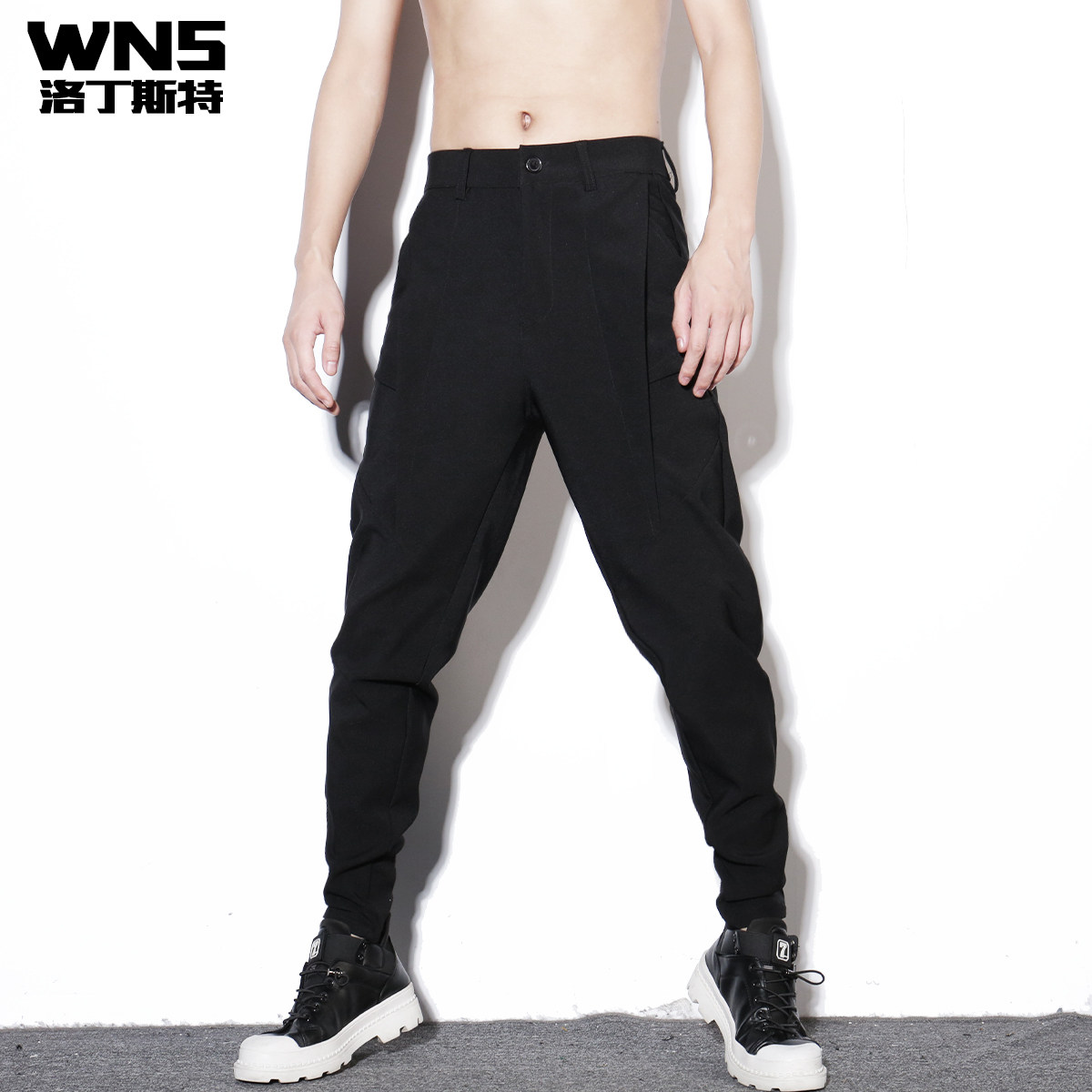 春季新款休闲裤百搭弹力束脚裤痞帅修身男士马丁靴裤潮流小脚西裤