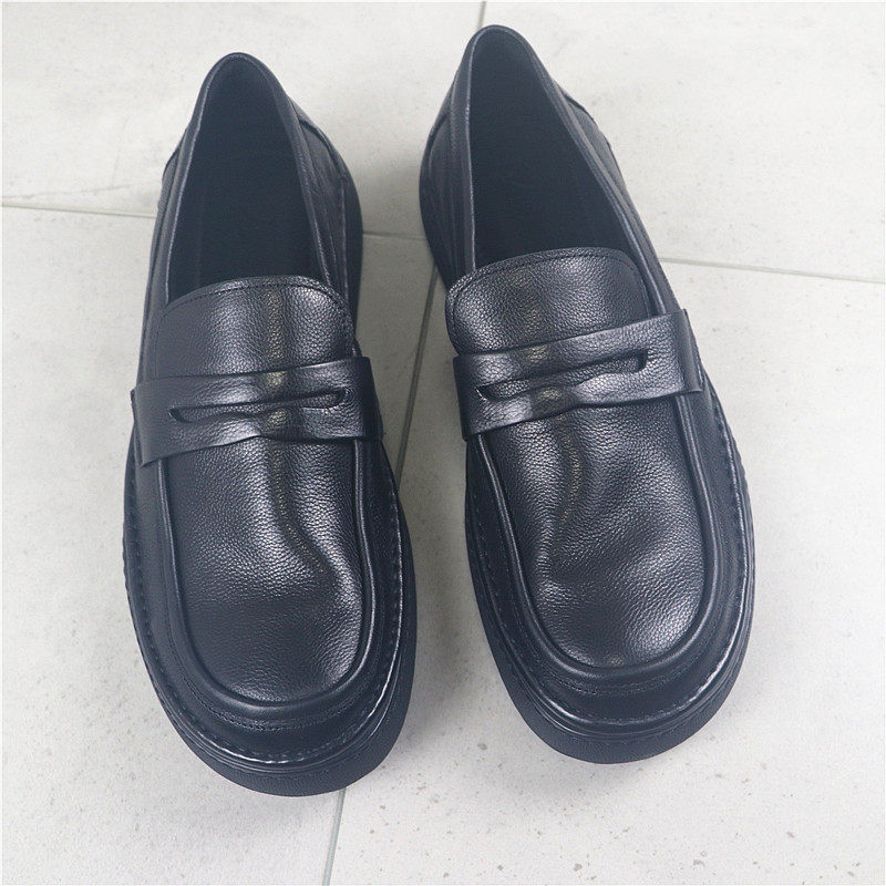 3.5厘米厚底！好品质！复古有型方头乐福鞋头层牛皮套脚皮鞋男鞋,流行男鞋,乐福鞋（豆豆鞋）,淘宝优惠券,粉丝福利购,淘宝优惠卷