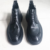 如若无物感 男 简约短靴商务休闲高帮皮鞋 轻奢胎牛皮 Q弹软底