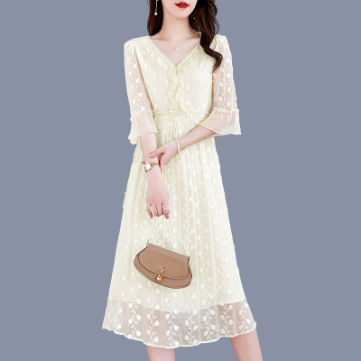 减龄漂亮连衣裙气质名媛炸街夏季