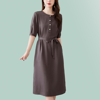 夏季显瘦醋纤职业纯色上班通勤