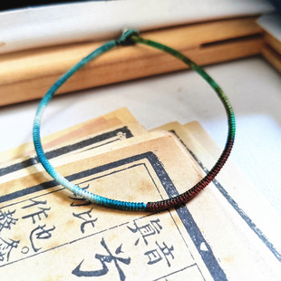 五行补水补木补土段染蜡线手工编制金刚结情侣手链本命年手绳红绳