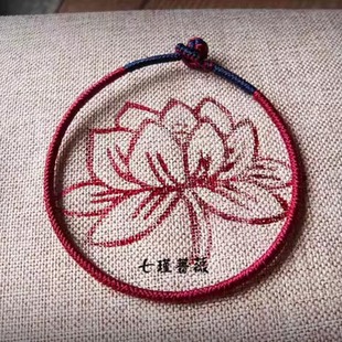 水墨烟云 九乘金刚结可串珠情侣手链红绳手绳 马年手工编织藏式