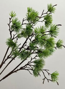 仿真绿植松枝崖柏松针松柏树罗汉松迎客松盆景家居装饰摆件松树枝