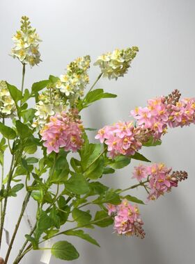 仿真花 3头千蕨花 日本兰花小清新粉色家居插花摆件装饰 婚庆花艺