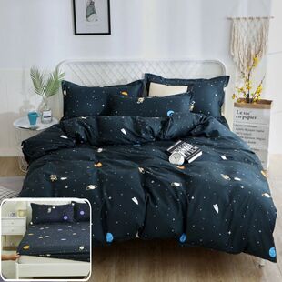 床笠款 通用学生宿舍床笠罩床单三件套非纯棉 四件套被套床套四季