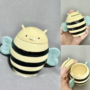 星巴克卡通蜜蜂造型女神浮雕人鱼珊瑚礁3oz陶瓷浓缩shot马克杯