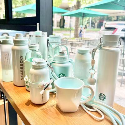 星巴克2025夏季薄荷蓝绿保温杯