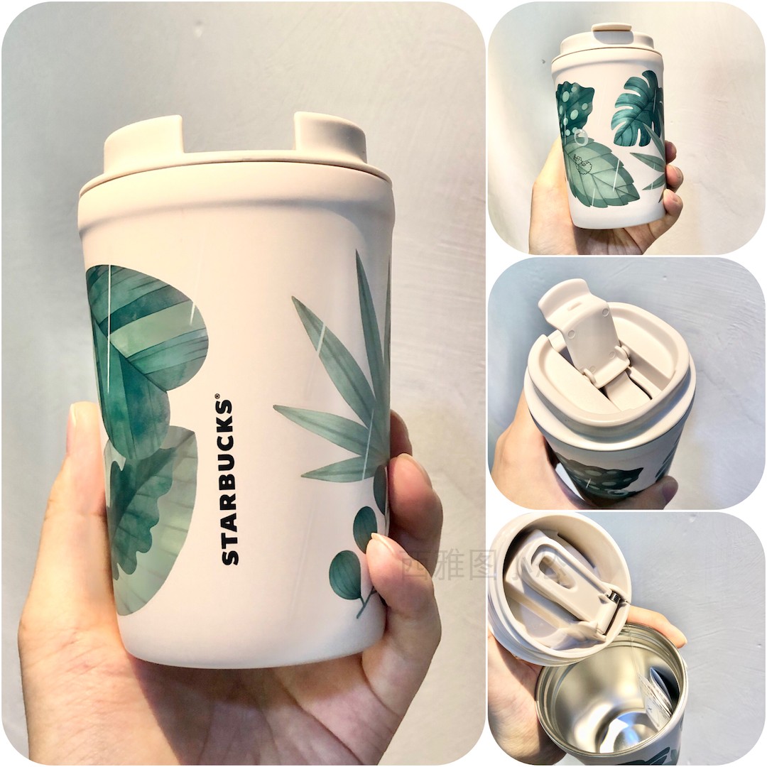 星巴克杯子紫色撞色咖啡杯