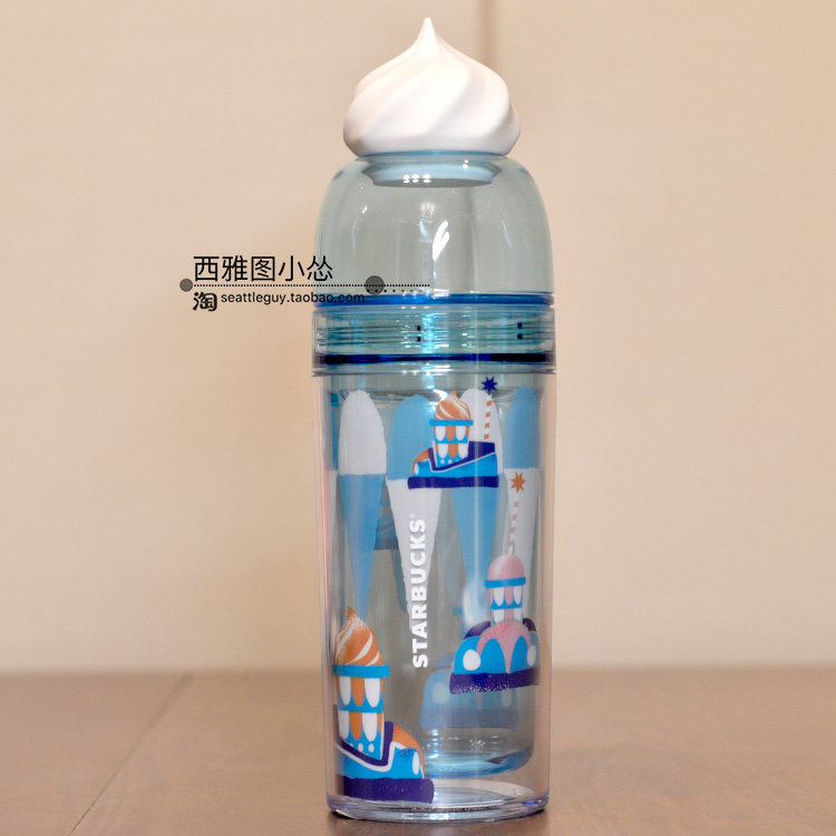 正品星巴克杯子2018冰淇淋碰碰车杯盖造型随行杯 限量现货