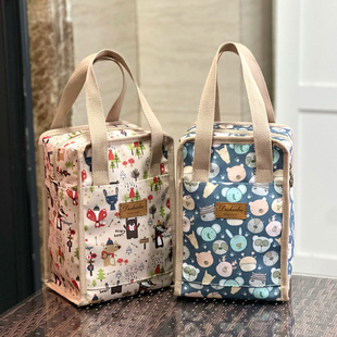 新款防水防油保鲜保温桶包焖烧杯袋便当包上班手提午餐包饭盒包妈