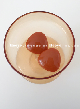 heeyo 西柚暮色/ 简约百搭复古夸张橙色耳环个性超大橘红耳夹耳钉