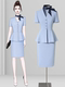 会务工作服 裙女夏高级感酒店前台接待工装 美容院职业西装 套装
