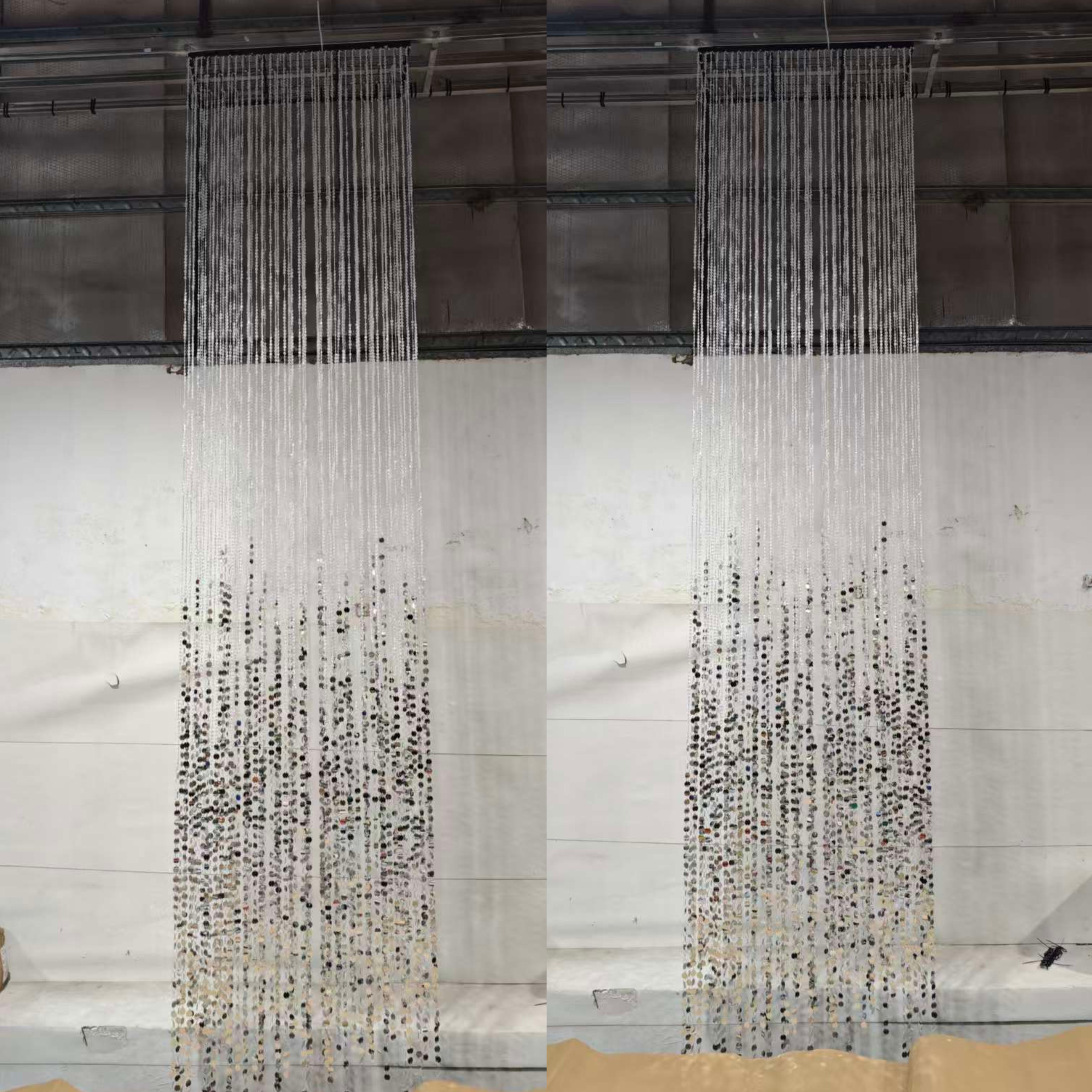 新品亚克力水晶珠帘银色亮片挂件婚庆酒店宴会厅园片吊顶珠链布置,节庆用品/礼品,吊顶纱幔,淘宝优惠券,粉丝福利购,淘宝优惠卷