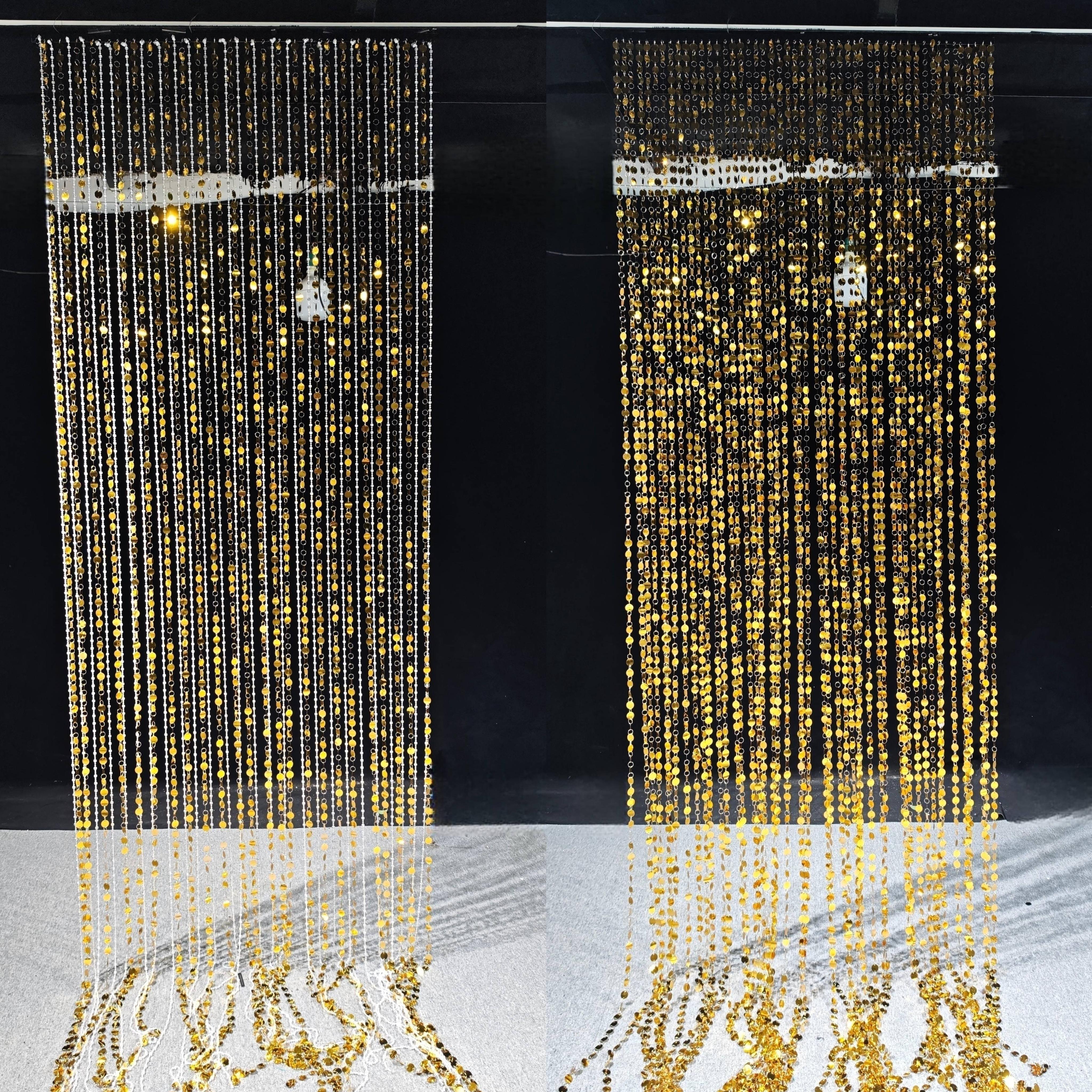 婚庆道具亮片挂件圆形珠光挂帘