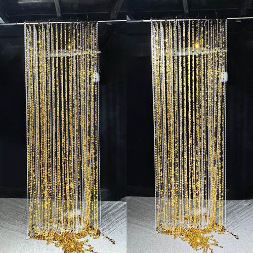 新款婚礼金银色成品珠帘亮片挂件