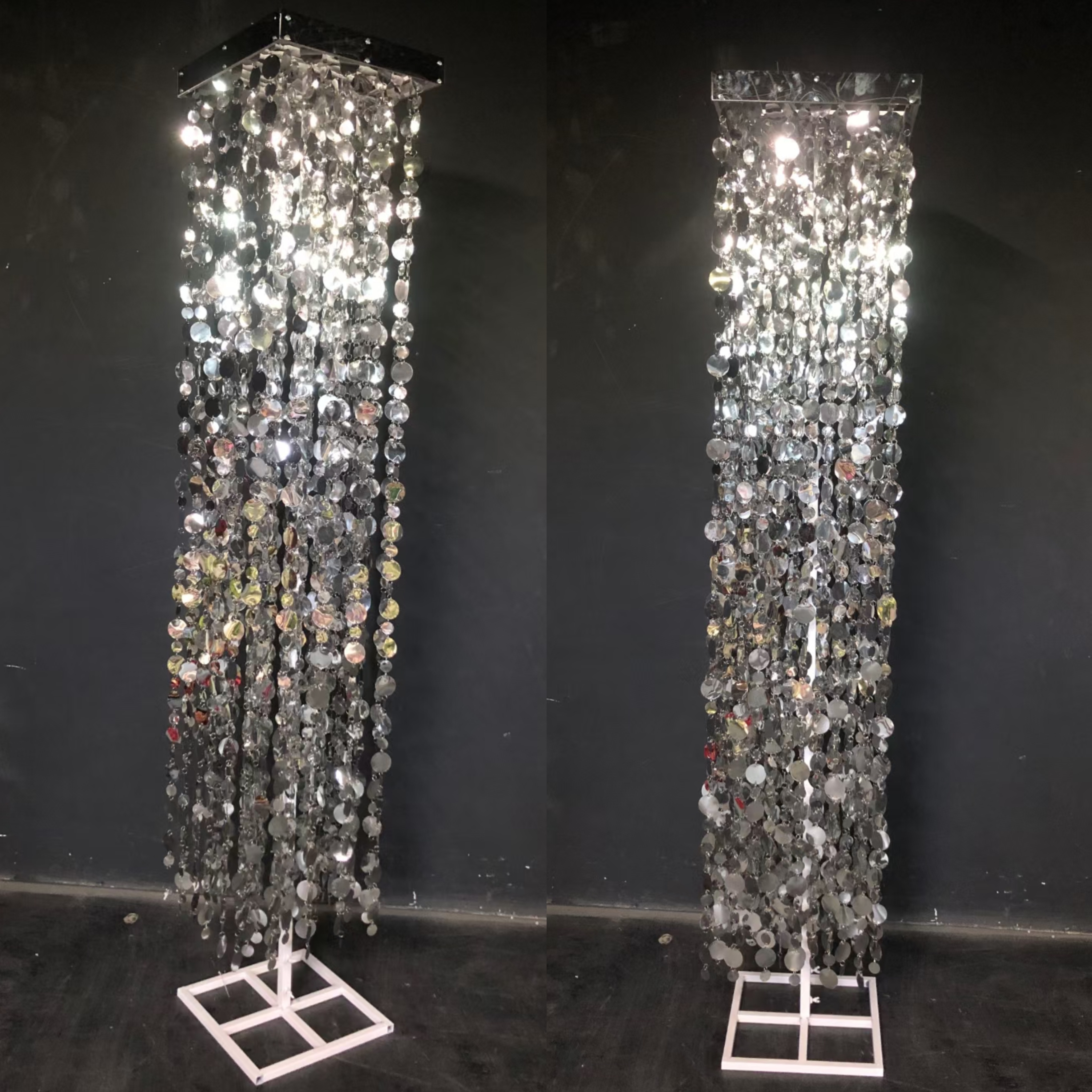 婚庆半雪亮片摆件装饰路引圆片帘