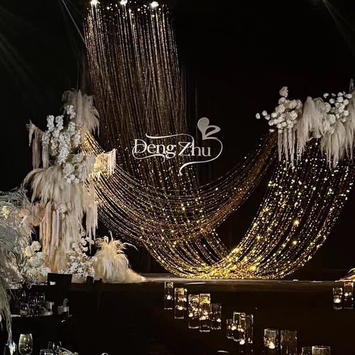 婚庆道具亮片挂件圆形珠光挂帘