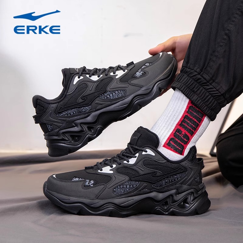 鸿星尔克男鞋跑步鞋冬季新款男士老爹鞋休闲鞋官方旗舰透气运动鞋