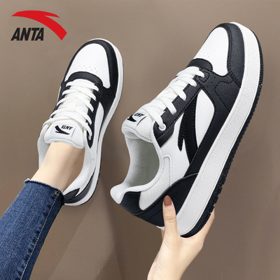 安踏女鞋学生厚底增高小白鞋