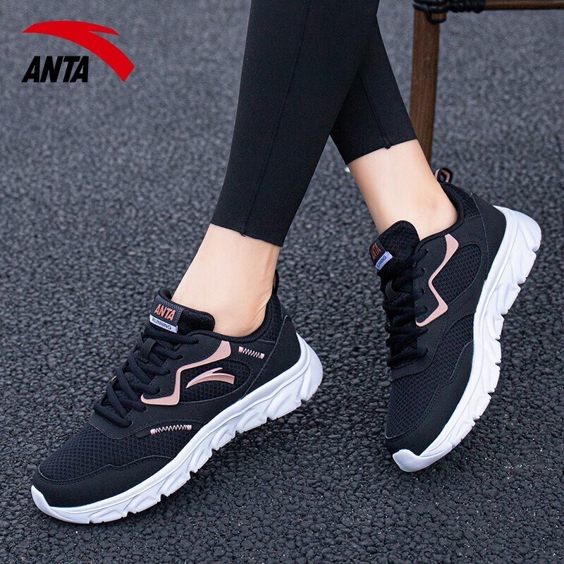 安踏女鞋运动鞋透气软底跑鞋