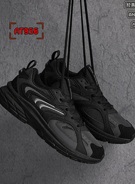 安踏AT956丨女鞋跑步鞋2025冬季新款休闲鞋官方旗舰黑色运动鞋女
