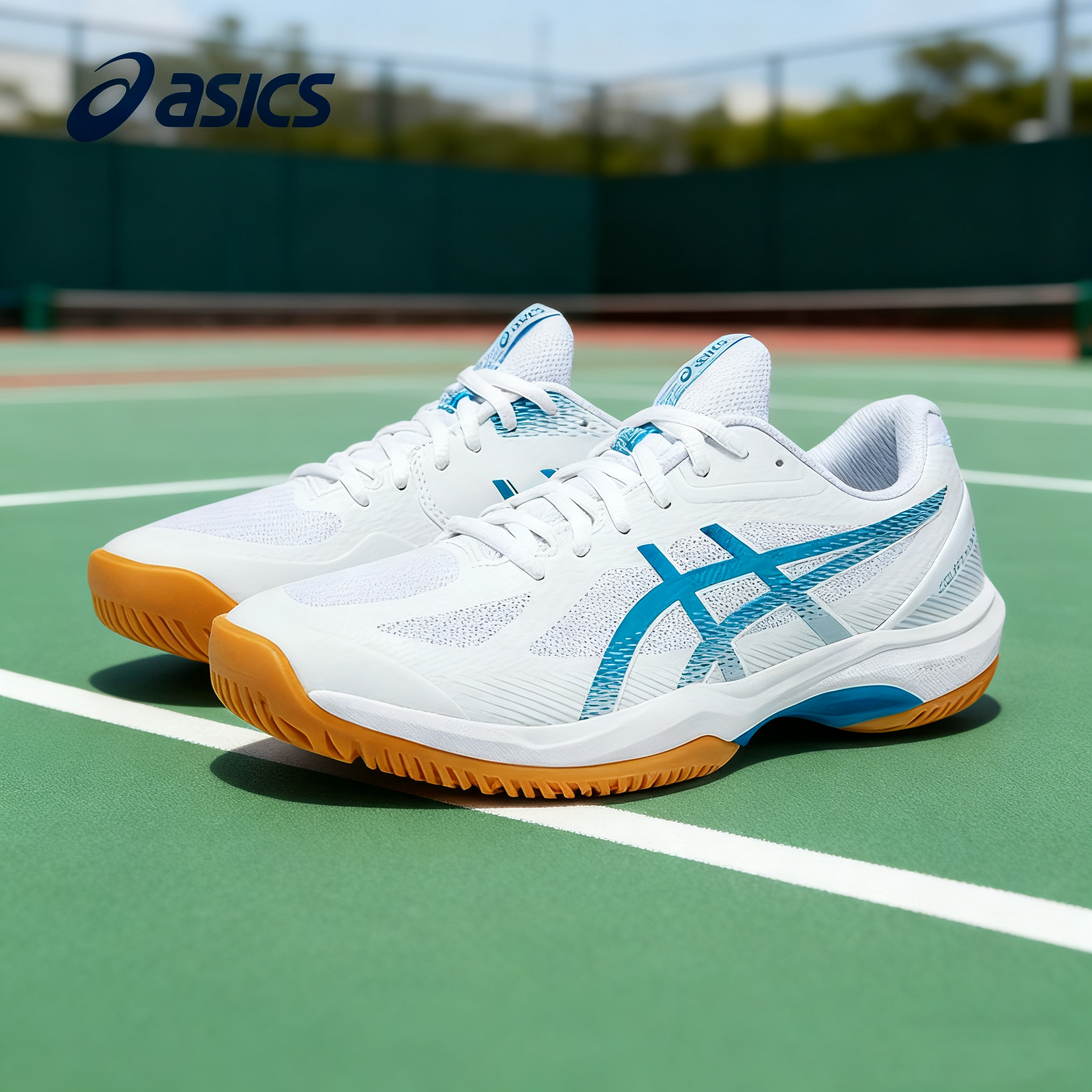 亚瑟士防滑耐磨羽毛球鞋